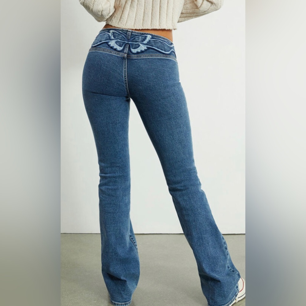 Medium Blue Colored Pacsun Bellbottom Pants
